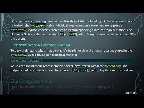 Understanding the Python3 Conversion of an Integer to Individual Bytes in a Byte Array