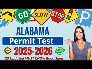 Alabama Permit Test 2026 | Road Signs Every Driver Must Know 🚦