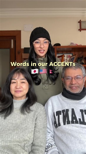 saying words in our accents with my Japanese mom and Nepali dad 😆 #mixed #english #japanese #nepali