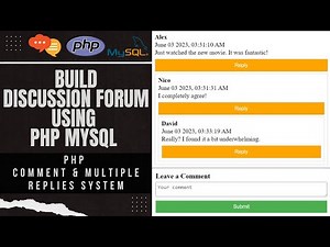 Build Discussion Forum With PHP MySQL | Comment & Reply System In PHP