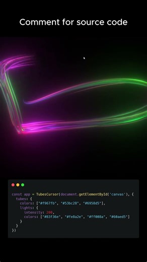 😍 Amazing Tubes Cursor Using HTML CSS & JavaScript #codinglife