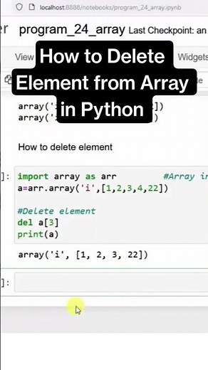 How to Delete Element of Array in Python #python #ai