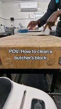 How to clean a butcher's block #thekenyanpigfarmer #tynefieldfarm #tynefieldfarmbutchery #butcher