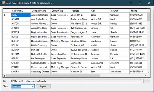 How to Read Excel file and Import data from Excel to SQL Server in C#