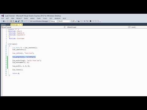 Lua Tutorial 25: Calling Functions From C
