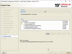 Creating databases in Oracle 19c using the Database Configuration Assistant