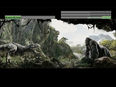 King Kong vs Vastatosaurus Rexes...with healthbars