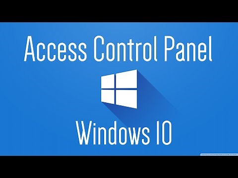 How to access the control panel in Windows 10