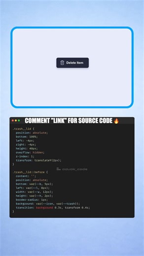 CSS Delete Button Animation 🔥