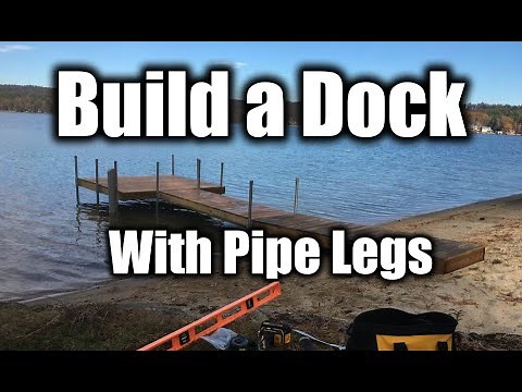 Building a Dock with Pipe legs #dock #pipefitting #boating #build_a_dock_on_a_lake