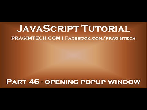 JavaScript popup window