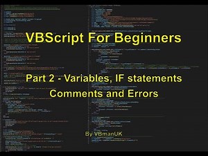 VBScript for Beginners - Part 2