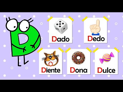EASY LETTER D 🌀 LEARN TO READ SYLLABLES AND WORDS FAST WITH D / EDUCATIONAL VIDEOS FOR CHILDREN.