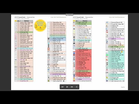 Printable TV Channel Guides