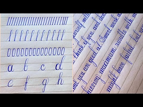Cursive writing basic steps , a to z alphabet with practice | Cursive handwriting practice |