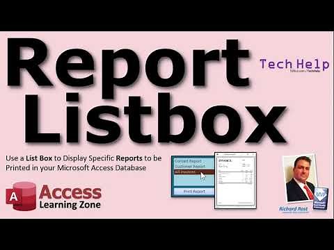 Use a List Box or Combo Box to Display Specific Reports to Print in your Microsoft Access Database