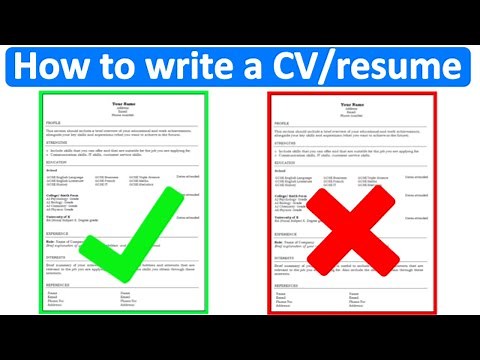HOW TO WRITE A CV / RESUME 📝| Easy step-by-step video