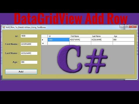 C# - How To Add A Row To DataGridView From TextBox In C# [ With Source Code ]