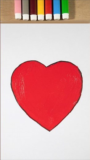 Simple Heart Drawing ❤️ That Anyone Can Make! #drawing #painting #easydrawing