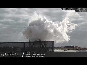 18th January 2022 : A liquid nitrogen tank explodes at SpaceX's Texas facility.