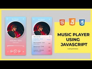 Create A Music Player Using HTML CSS JS | Javascript Music Player | PART -1 | Coding With Nick