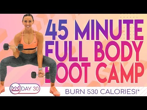 45 Minute Full Body Boot Camp Workout 🔥Burn 530 Calories 🔥30 Day At-Home Workout Challenge | Day 30