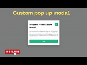 Create a Custom Pop-Up Modal with HTML, CSS & JavaScript | Step-by-Step Tutorial