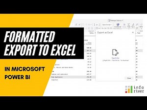 Formatted Export to Excel / Spreadsheets in Microsoft Power BI