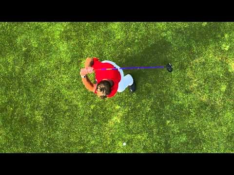 Golf Swing Top Down View - Super Slow Motion