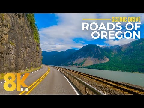 Exploring Columbia River Gorge Area - Scenic Roads Of Oregon State in 8K UHD