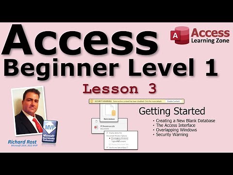 Microsoft Access Beginner 1, Lesson 03: Getting Started. For Access 2016, 2019, 365 Tutorial