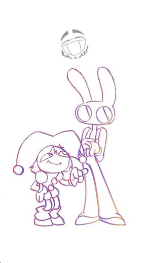 LOSER BABY - Pomni and Jax NO COLOR fan animation #animation #art #tadc