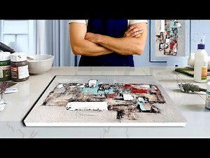 Mastering TEXTURED ABSTRACT with ACRYLIC Painting / Canvas Art Tutorial