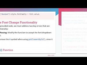 Dynamically Change Text Font in a Div Tag with JavaScript and jQuery # output