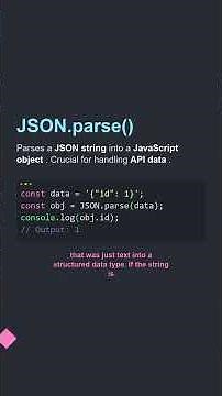 JSON.parse() In JavaScript- Every Dev Should Know #shorts #javascript #coding