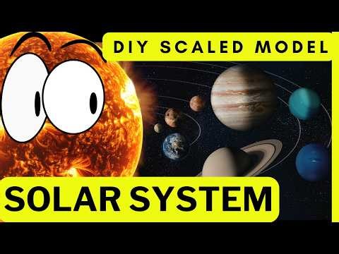 🚀SOLAR SYSTEM SCALED MODEL - DIY - School project 🚀 Learn planets, sizes and space facts 🚀