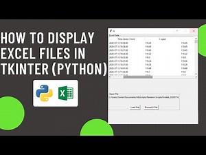 How to view Excel File or Pandas DataFrame in Tkinter (Python GUI)