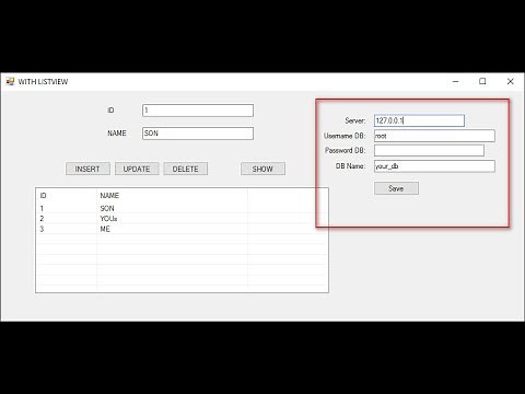 Create Dynamic Connection Database Using Application Settings VB.NET