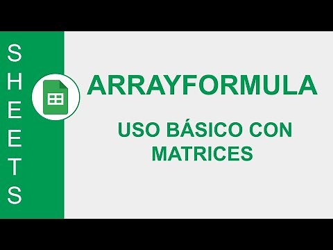 [GOOGLE SHEETS] BASIC USE OF ARRAYFORMULA