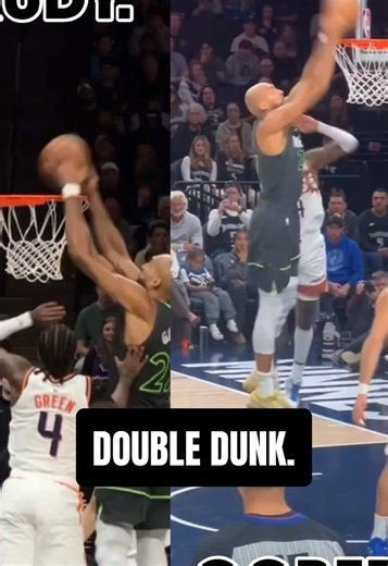Rudy Gobert's Massive Double Dunk