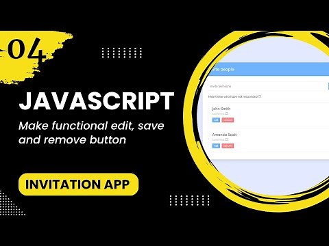JavaScript #4 - Make functional edit, save and remove button