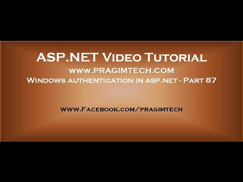 Windows authentication in asp.net Part 87
