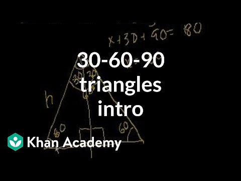 Intro to 30-60-90 triangles | Right triangles and trigonometry | Geometry | Khan Academy