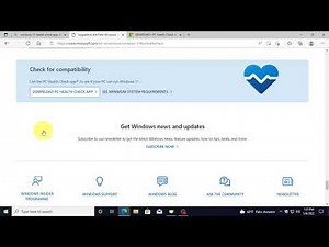 How to download and use windows P.C health check app.