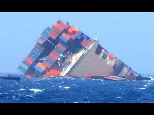 Top 10 Large Container Ships Crashing at Waves In Storm