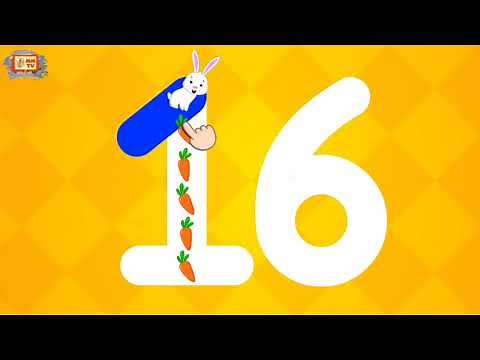 Number sixteen 16 kids learning video