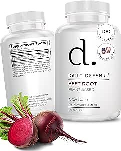 Beet Root Supplements - Overall Vitality & Energy Supplements for Women & Men with Organic Black Pepper Powder & Beet Root Powder - 120 Organic Pills per Bottle