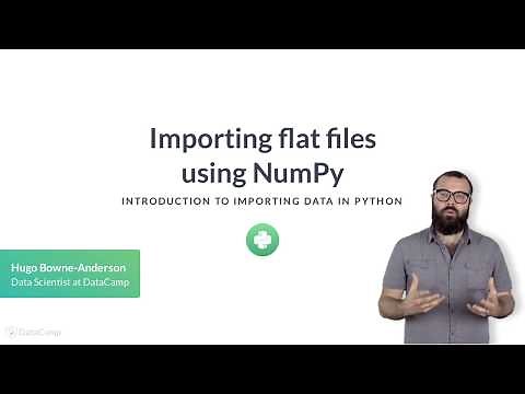 Python Tutorial: Importing flat files using NumPy