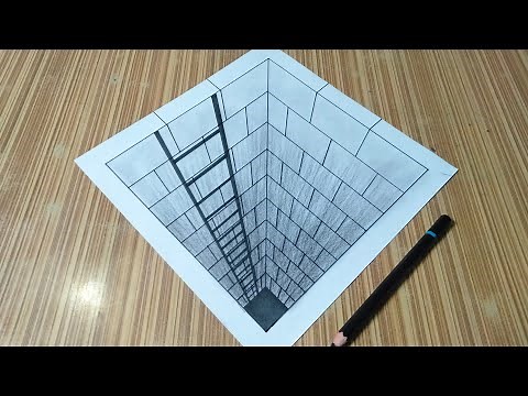 easy 3d drawing on pencil for beginners ll easy 3d hole art 🎨