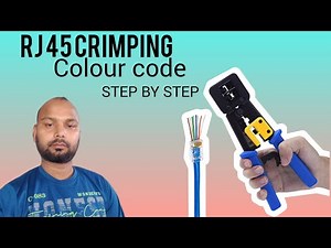 How to Crimp RJ 45 Connector | Ethernet Cable Colour Code Explained (T568B) step by step